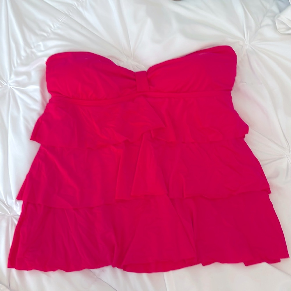Kenneth Cole Reaction Coral Tankini Top Large - Picture 1 of 4